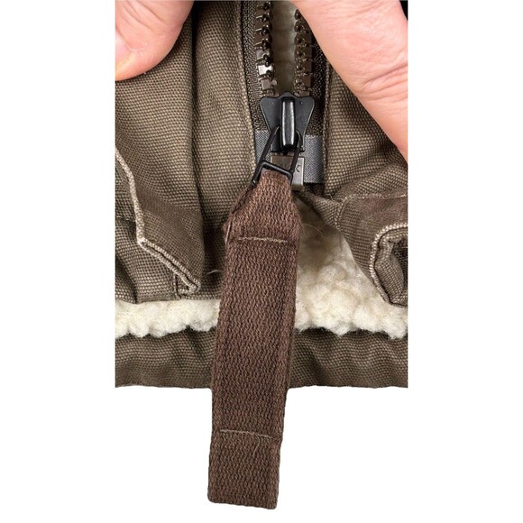 Women's Dunderdon Cozy Cottage Brown Sherpa Lined Coat Size XL Hooded Jacket - Picture 3 of 7